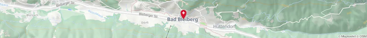 Map representation of the location for Schutzengel Apotheke in 9530 Bad Bleiberg